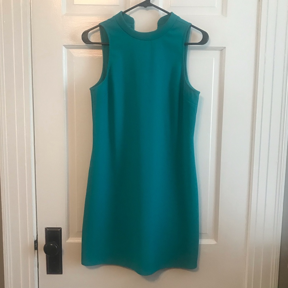 Teal Everly dress with tie up back